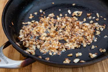 Saute onions and mushrooms