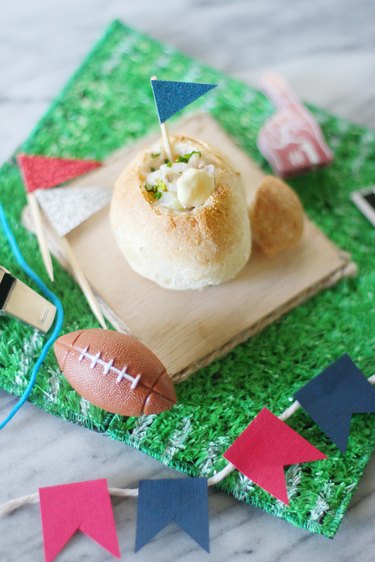 New England clam chowder bread bowl