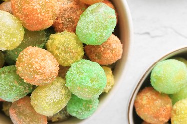 Sour patch frozen grapes