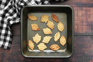 Bake pie dough cutouts