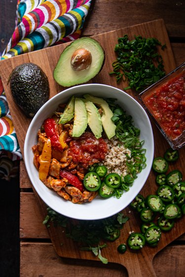 Chicken Cauliflower Taco Bowl Recipe