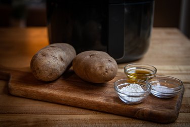 Ingredients for homemade french fries