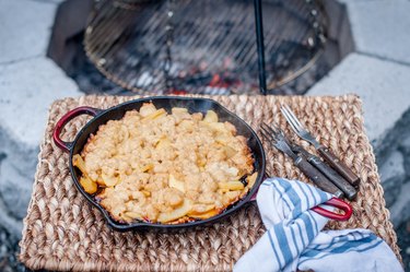 How to Make Campfire Skillet Apple Cobbler