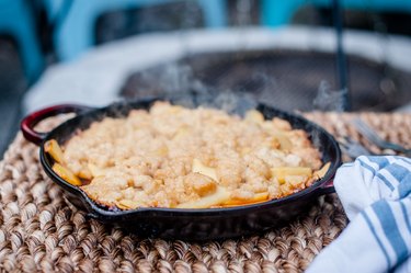 How to Make Campfire Skillet Apple Cobbler