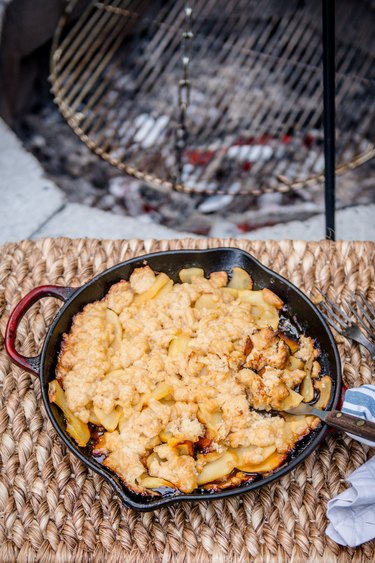 How to Make Campfire Skillet Apple Cobbler