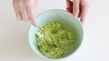 Green shredded coconut "grass"