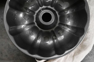 Grease Bundt pan