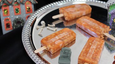 Beanie weenie popsicles on a serving platter