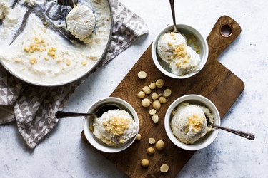 Homemade Macadamia Nut Ice Cream