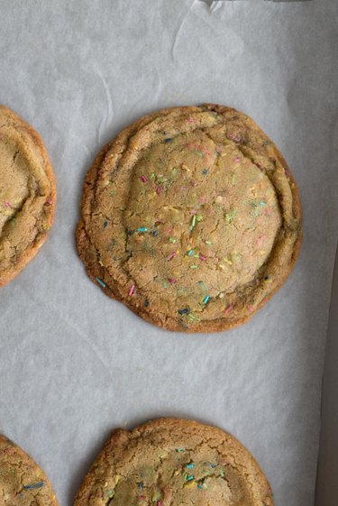 Bake until the cookies are golden brown and firm around the edges but still soft in the center.