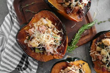 Stuffed acorn squash