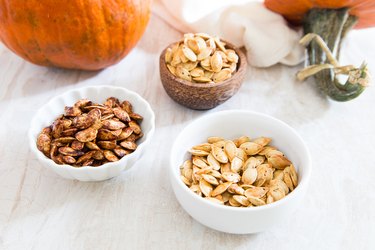 Roasted pumpkin seeds - 3 ways