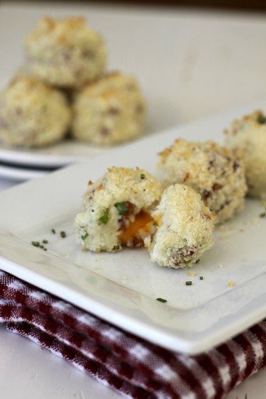 baked mashed potato cheesy bites