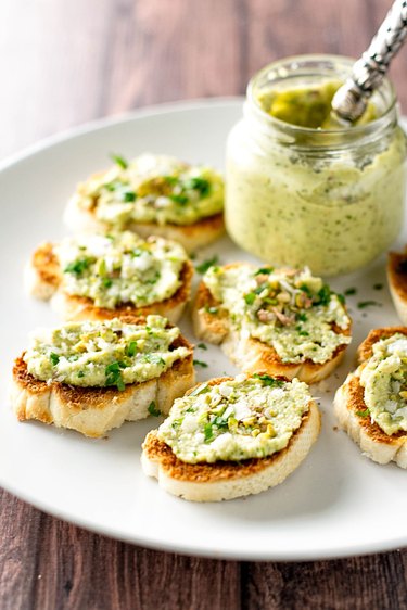 Artichoke Heart and Lemon Pesto Bruschetta