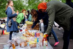 Breakfast in Zuccotti Park.