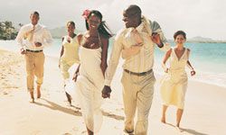 A destination wedding combines the sweetness of a ceremony with the fun of a sunny vacation.